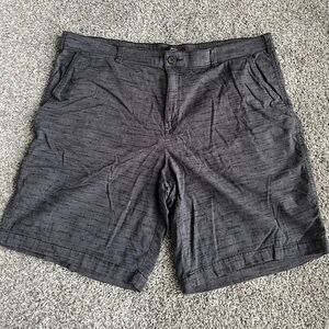 Marc Anthony Dark Gray Dotted Chino Shorts